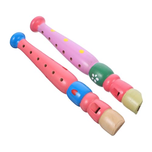 TOYANDONA 2 Stück 6 Klarinette aus Holz Musical Rasseln Xylophon musikinstrumente kinderinstrumente musikspielzeug holzspielzeug Lernspielzeug für Instrumente Musikinstrument- von TOYANDONA