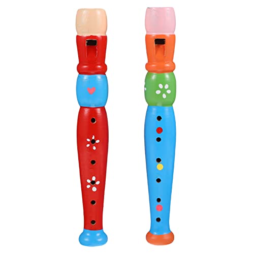 TOYANDONA 2 Stück 6 Klarinette aus Holz Orchesterinstrumente Studentische Musikinstrumente für Kinder kinderinstrumente Kinderflöte Spielzeug Blockflöteninstrument für Kinder Holzflöte von TOYANDONA