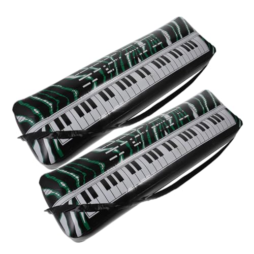 TOYANDONA 2 Stück Aufblasbare Elektronische Tastatur Musical Mini Gitarre Mini Tastatur Ornamente Für Kleinkind Für Mädchen Musik Tastatur Klavier Für Beliebtes Kinderspielzeug von TOYANDONA