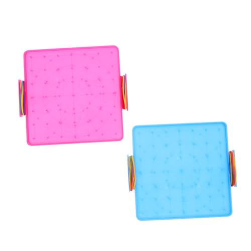 TOYANDONA 2 Stück Doppelseitiges Geobrett Schüler Kunststoff Steckbrett Mathe Lernspielzeug Montessori Klassenzimmer in Rosa Blau zur Feinmotorik und Interaktives Lernen TOYANDONA 2 Stück Doppelseitiges Geobrett Schüler Kunststoff Steckbrett Mathe Lernspielzeug Montessori Klassenzimmer in Rosa Blau zur Feinmotorik und Interaktives Lernen von TOYANDONA