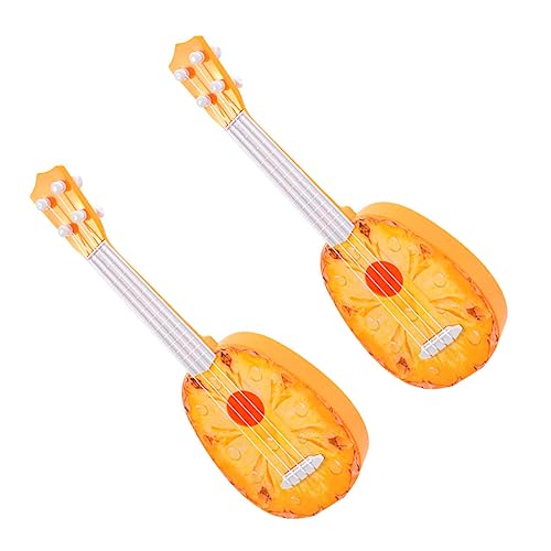 TOYANDONA 2 Stück Fruchtgitarre Kinderspielzeug Musikinstrument Spielzeug Gitarre Kleinkind Kinder Ukulele Spielzeug Kleinkind Ukulele Spielzeug Für Frühes Lernen Mini Gitarre Ornament von TOYANDONA