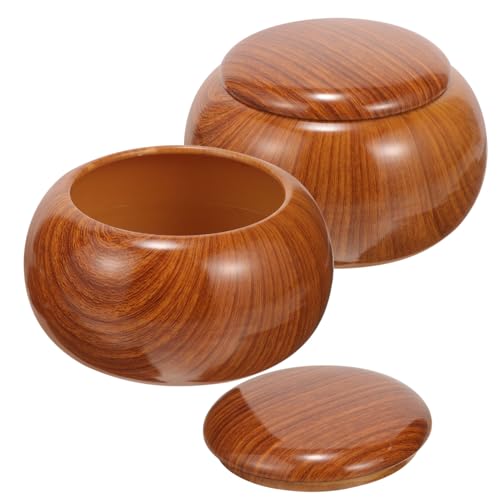 TOYANDONA 2 Stück Gehen Sie Glas Schachliebhaber Schachbrett Fort Schachtisch Spiel Schachdose für Schachfiguren professionelle Go-Bowl Go Schach Aufbewahrungsschale Plastik von TOYANDONA