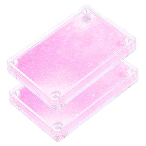 TOYANDONA 2 Stück Kleine Eiswürfel Kartenetuis Halter Für Sammelkarten Hartkartenschutz Sportkartenhalter Sportkartenetui Sammelkartenetui Harthüllen Für Sammelkarten Rosa Acryl von TOYANDONA