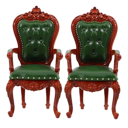 TOYANDONA 2 Stück Maßstab Retro Sessel Vintage Wohnzimmer Dekoration für Sammler und Puppenhaus Zubehör TOYANDONA 2 Stück Maßstab Retro Sessel Vintage Wohnzimmer Dekoration für Sammler und Puppenhaus Zubehör von TOYANDONA