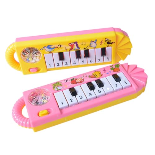 TOYANDONA 2 Stück Mini E Piano Für Frühe Bildung Musikspielzeug Tastatur Spielzeug Tastatur Klavier Kindermusikinstrument Musikinstrument Spielzeug Kindertastatur 8 Tasten von TOYANDONA