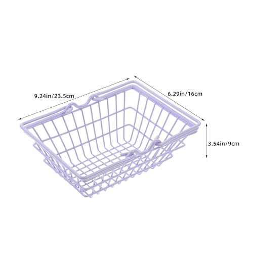 TOYANDONA 2 Stück Mini-Einkaufskorb: Spiel-Einkaufskorb – Kinder-Einkaufskorb aus Draht mit Griffen – Kleiner Organizer-Behälter für Rollenspiel-Küchenspielzeug, Eier, Snacks TOYANDONA 2 Stück Mini-Einkaufskorb: Spiel-Einkaufskorb – Kinder-Einkaufskorb aus Draht mit Griffen – Kleiner Organizer-Behälter für Rollenspiel-Küchenspielzeug, Eier, Snacks von TOYANDONA