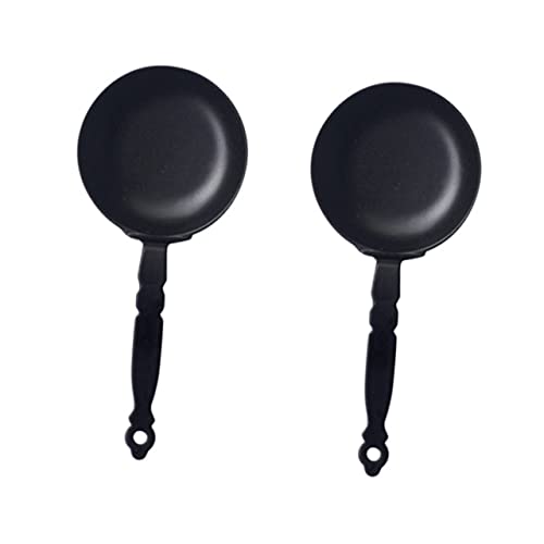TOYANDONA 2 Stück Mini Frying Pan Model Miniaturpfannen Miniatur-backformen Mini-pfannen Minipfanne Für Puppenhaus Puppenhauszubehör Miniatur-pfannenmodell Mini-pan-Modell Legierung Schwarz TOYANDONA 2 Stück Mini Frying Pan Model Miniaturpfannen Miniatur-backformen Mini-pfannen Minipfanne Für Puppenhaus Puppenhauszubehör Miniatur-pfannenmodell Mini-pan-Modell Legierung Schwarz von TOYANDONA