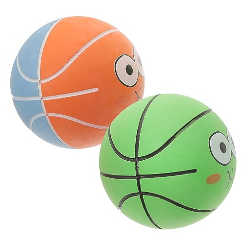 TOYANDONA 2 Stück Mini-basketballspielzeug Party-hüpfbälle Springen Bälle Hüpfen Mit Bällen Stress Entspannen Springende Bälle Farbige Springbälle Pädagogische Hüpfbälle Gummi von TOYANDONA