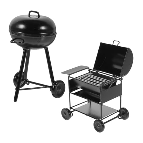 TOYANDONA 2 Stück Miniatur BBQ Grill Teiliges Puppenhaus Grill Modell aus Schwarzem Kompakt und Detailreich für Puppenhaus Küche und Kreative Spielszenen TOYANDONA 2 Stück Miniatur BBQ Grill Teiliges Puppenhaus Grill Modell aus Schwarzem Kompakt und Detailreich für Puppenhaus Küche und Kreative Spielszenen von TOYANDONA