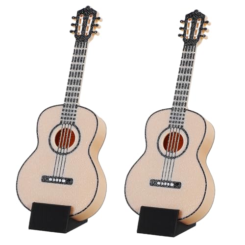 TOYANDONA 2 Stück Miniatur Klassische Gitarre Modell aus mit Ständer Langlebige Mini Gitarren Ornament für Puppenhaus Dekoration für Musikliebhaber und Sammler Kompakt für Schreibtisch und TOYANDONA 2 Stück Miniatur Klassische Gitarre Modell aus mit Ständer Langlebige Mini Gitarren Ornament für Puppenhaus Dekoration für Musikliebhaber und Sammler Kompakt für Schreibtisch und von TOYANDONA
