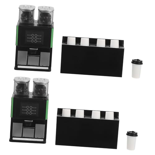 TOYANDONA 2 Stück Modell Einer Mini-Kaffeemaschine Mini-Puppenhaus-Dekor Miniaturdekoration Plastik Schwarz TOYANDONA 2 Stück Modell Einer Mini-Kaffeemaschine Mini-Puppenhaus-Dekor Miniaturdekoration Plastik Schwarz von TOYANDONA