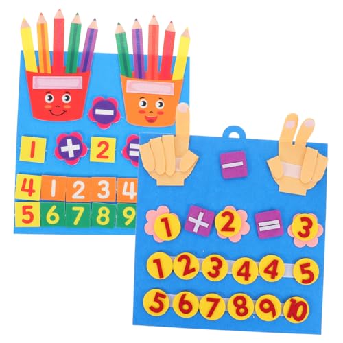TOYANDONA 2 Stück Montessori Lernspielzeug Teiliges Filz Zahlen Board für Vorschulkinder Tragbares Weiches Filzmaterial Fingerzählspiel für Addition und Subtraktion Frühkindliche Bildung TOYANDONA 2 Stück Montessori Lernspielzeug Teiliges Filz Zahlen Board für Vorschulkinder Tragbares Weiches Filzmaterial Fingerzählspiel für Addition und Subtraktion Frühkindliche Bildung von TOYANDONA