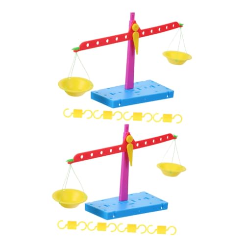 TOYANDONA 2 Stück Nutzen Sie das Gleichgewichtsspielzeug Mathe- Wissenschaftsstütze DIY Wissenschaftsspielzeug STEM Lernspielzeug Waagen für balancieren handgefertigte Waage von TOYANDONA