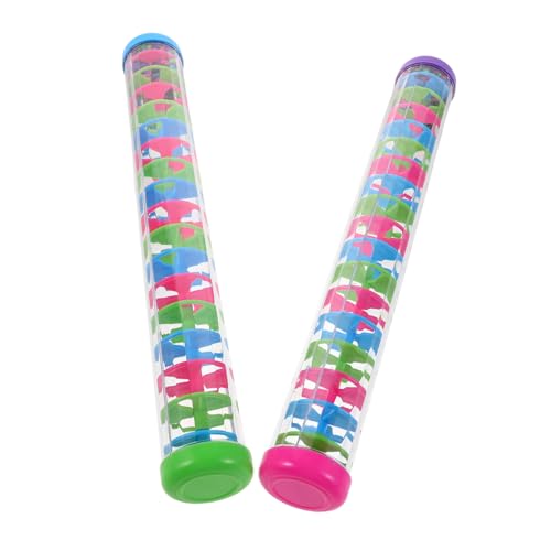 TOYANDONA 2 Stück ORFF Music -Lehrwerkzeuge Regenstab-Babyspielzeug Rainstick Toy Musikalisches sensorisches Musikinstrument für Regen-Stick-Shaker Regenmacher Plastik TOYANDONA 2 Stück ORFF Music -Lehrwerkzeuge Regenstab-Babyspielzeug Rainstick Toy Musikalisches sensorisches Musikinstrument für Regen-Stick-Shaker Regenmacher Plastik von TOYANDONA