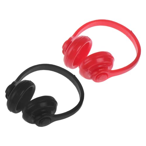 TOYANDONA 2 Stück Pp Miniatur Headset Für Puppen Mini Hausbedarf Mini Headset Modell Kopfhörer Modell von TOYANDONA