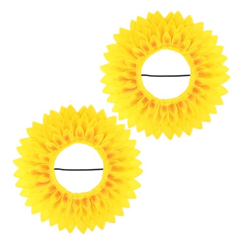 TOYANDONA 2 Stück Sonnenblumenkopf -Deckungs -Requisiten Blumenkopfschmuck Blumen-Halloween-Kostüm sonnenblumen kopfbedeckung Sonnenblumenkopfbedeckung für Blumenkostüm für von TOYANDONA