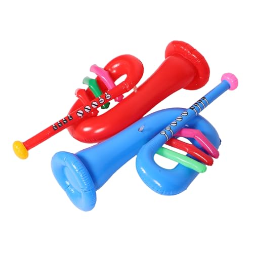 TOYANDONA 2 Stück Teiliges Aufblasbares Trompeten PVC Musik Instrument Bühnenrequisite Partydeko für Jungen Mädchen Vielseitiges Partyzubehör Leicht Tragbar TOYANDONA 2 Stück Teiliges Aufblasbares Trompeten PVC Musik Instrument Bühnenrequisite Partydeko für Jungen Mädchen Vielseitiges Partyzubehör Leicht Tragbar von TOYANDONA
