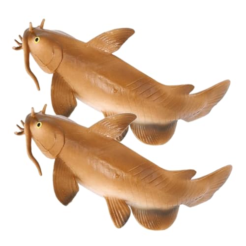TOYANDONA 2 Stück Teiliges Imitiertes Welsfisch Realistische Fischfigur Lernspielzeug Sicheres Kunststoff Modell Für Frühe Bildung Und Dekoration TOYANDONA 2 Stück Teiliges Imitiertes Welsfisch Realistische Fischfigur Lernspielzeug Sicheres Kunststoff Modell Für Frühe Bildung Und Dekoration von TOYANDONA