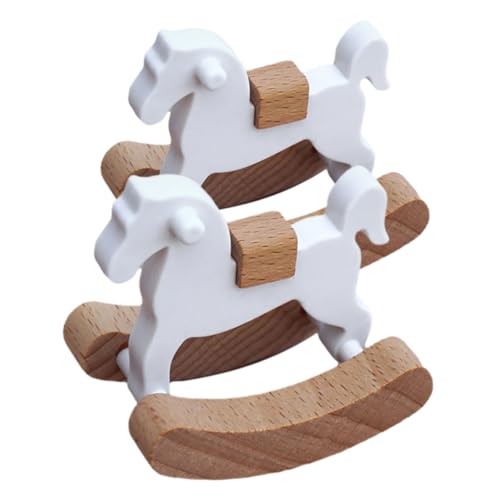TOYANDONA 2 Stück Teiliges Mini Schaukelpferd aus Holz Puppenhaus Zubehör Robuste Miniaturmöbel Dekoratives Ornament für Puppenmöbel und Mikro Landschaften TOYANDONA 2 Stück Teiliges Mini Schaukelpferd aus Holz Puppenhaus Zubehör Robuste Miniaturmöbel Dekoratives Ornament für Puppenmöbel und Mikro Landschaften von TOYANDONA