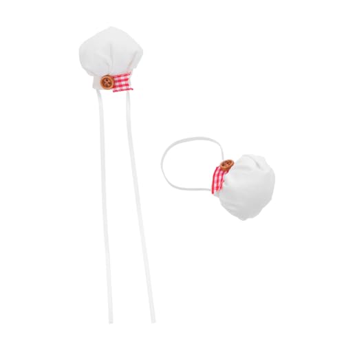 TOYANDONA 2 Stück Teiliges Puppen Kochmützen Plüsch Mini Küchenhut mit Gummiband für Stofftiere Weiße Kleine Kochkappe für Rollenspiele und Puppendekoration TOYANDONA 2 Stück Teiliges Puppen Kochmützen Plüsch Mini Küchenhut mit Gummiband für Stofftiere Weiße Kleine Kochkappe für Rollenspiele und Puppendekoration von TOYANDONA