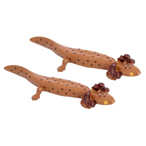 TOYANDONA 2 Stück Tiersalamander Modell Simulierte Tierskulptur Realistische Tierfigur Axolotl Modell Spielzeug Künstliche Eidechse Miniatur Reptilfiguren Tierstatue von TOYANDONA