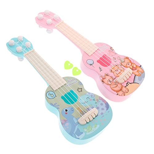 TOYANDONA 2 Stück Ukulele Musikinstrumente Für Für Kleinkinder Musikinstrumente Für Kleinkinder Gitarren Für Kleinkindgitarre Kinderspielzeug Ukulele Für Anfänger Kunststoff von TOYANDONA