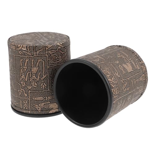 TOYANDONA 2 Stück Würfelbecher Leder Ägyptisches Muster Würfelbecher mit Großer Kapazität für Ktv Bar Party Brettspiele Würfelspiel Zubehör Leicht Transportierbar und Glatt TOYANDONA 2 Stück Würfelbecher Leder Ägyptisches Muster Würfelbecher mit Großer Kapazität für Ktv Bar Party Brettspiele Würfelspiel Zubehör Leicht Transportierbar und Glatt von TOYANDONA