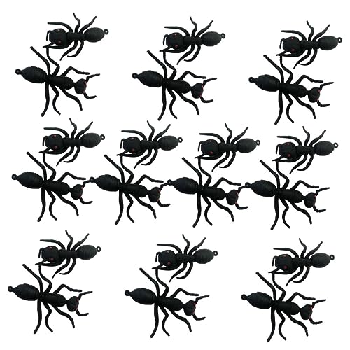 TOYANDONA 20 STK Halloween Requisiten Ameisen Halloween Dekoration Halloween Decor streudekor Halloween Ameisen Requisiten künstlich knifflige Requisiten Streichspielzeug Black von TOYANDONA