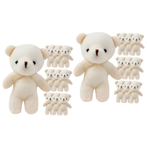 TOYANDONA 20 STK Mini-bär Weiches Tierspielzeug Weiche Plüschbären Kleiner Weicher Bär Mini-plüschbären, Kleine Taschenbären Kleiner Ausgestopfter Bär Mini-kuschelbär Puppe Füllung Stoff von TOYANDONA