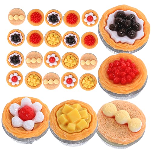 TOYANDONA 20 STK Shiwan Eierkuchen simulierter Kuchen Küchenspielzeug Prop Dekorative Lebensmittel-Attrappe Lebensmittel-Display gefälschte Eierkuchen zur Präsentation künstlicher Eierkuchen von TOYANDONA