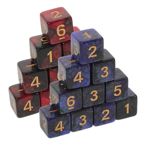 TOYANDONA 20 Stück Teiliges Würfel Glitzer Galaxy Design Acryl Zahlenwürfel in Zweifarbiger Optik Sechsseitige Spielwürfel für Brettspiele Lernspiele Party Rollenspielaktivitäten TOYANDONA 20 Stück Teiliges Würfel Glitzer Galaxy Design Acryl Zahlenwürfel in Zweifarbiger Optik Sechsseitige Spielwürfel für Brettspiele Lernspiele Party Rollenspielaktivitäten von TOYANDONA