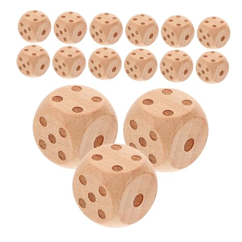 TOYANDONA Design Holzwürfel-Set 20 Stück Große Würfel Runde Kanten Sicher für Jungen und Mädchen Erwachsene für Würfelspiele von TOYANDONA