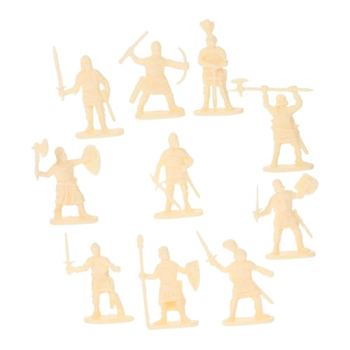 TOYANDONA 200st Minisoldat Soldatenspielzeug Mini-personenfiguren Spielzeugfiguren Mittelalterlicher Soldaten Sandtisch Menschen Modell Winzige Soldatenmodelle Ritter Spielzeug Plastik Beige von TOYANDONA