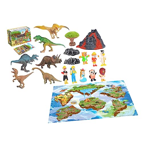 TOYANDONA 20St DIY für Badespielzeug Stielspielzeug Dinosaurier- kinderspielzeug Vulkan-Dinosaurier-Spielset Modellspielzeug aus Kunststoff Harz von TOYANDONA