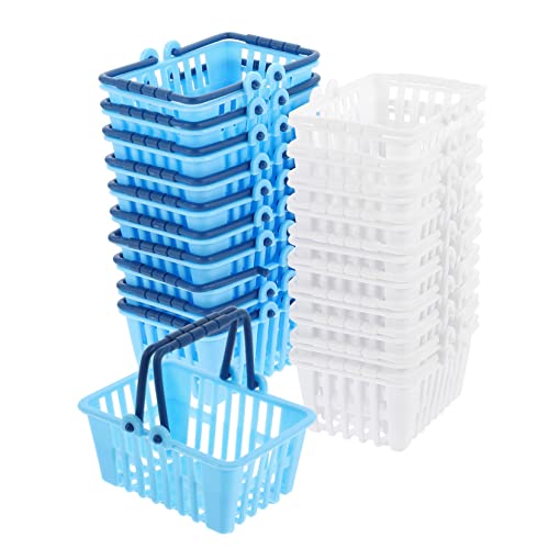 TOYANDONA 20St Einkaufskorb Storage Baskets für Shopping Basket Supermarktkorb spielzeugkorb Miniatur Desktop-Ornament Hausdekoration Mini-Warenkorbmodi Mini Körbe Plastik von TOYANDONA