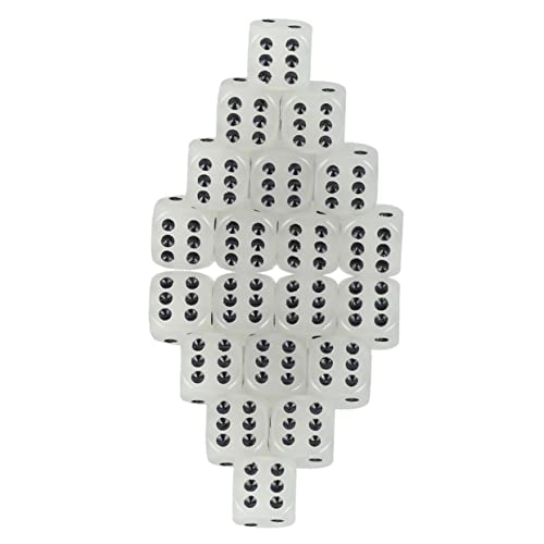 TOYANDONA 20St Leuchtende Würfel Tischspielwürfel Paar Würfelspiel Spiel Würfel partyspiel Six-Sided dice Table Game dice Würfel Punktwürfel Unterhaltung 6-seitiger Würfel Acryl von TOYANDONA