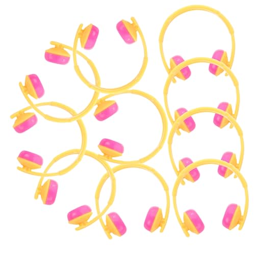 TOYANDONA 20St Puppenkopfhörer kleines Kopfhörermodell Puppenhausdekoration Puppen-Headset DIY Kopfhörer Gelbe Ente Zubehör Mini- -Headset gelbes Entenzubehör Plastik Yellow von TOYANDONA