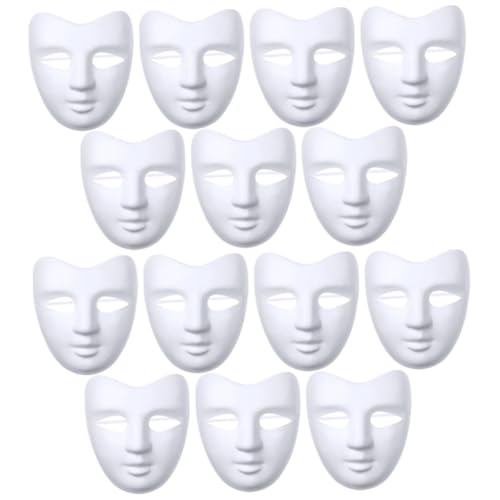 TOYANDONA 20St handgemachte Masken Hautpflege halloween masken halloweenmaske hallowen masks white mask Unvollendete Masken Fuchsmaske tierische Maske handgefertigte Maske Papier Weiß von TOYANDONA