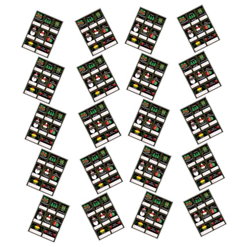 TOYANDONA 20st Danke Weihnachtsaufkleber, Etiketten Weihnachtsgeschenketiketten Weihnachtssiegelaufkleber Weihnachtsbevorzugungsaufkleber Weihnachts-namensschilder Label-Tags Papier von TOYANDONA