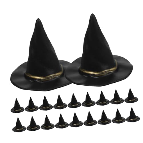 TOYANDONA 20 Stücke Hüte für Schwarze Miniatur Halloween Hexen Hut Handwerk Liefert von TOYANDONA