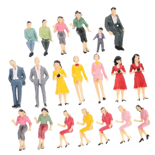 TOYANDONA 20st Bildet Architekturfiguren Aus Miniaturfigur Mini-Figur Café-Figuren Im Maßstab 1:24 Und Zubehör Mini-Leute Mini Puppen Straßenszenenfiguren Marionette Zug Grundeigentum Gemalt von TOYANDONA