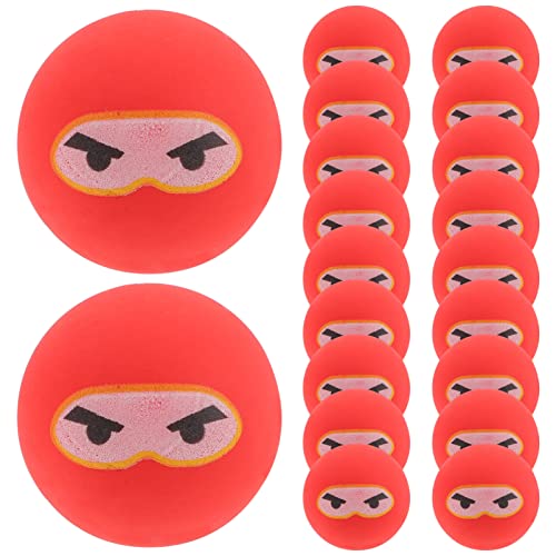 TOYANDONA 20st Ninja Springender Ball Ninja-hüpfbälle Mini- Ninja Hüpfende Bälle Hüpfbälle Zum Geburtstag Springende Bälle Hüpfbälle Kleine Hüpfbälle Rot Gummi von TOYANDONA