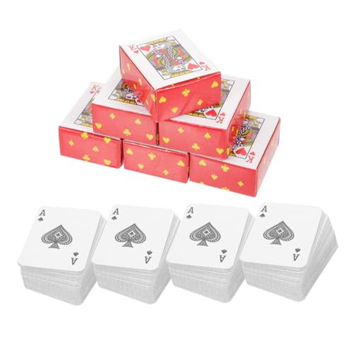 TOYANDONA 24 Sätze Mini-Spielkarten Kartenspiele Scherzen Mini-Spielkarten Für Die Reise Spiele Minikarten Karte Karte Für Erwachsene Miniatur Beschichtetes Papier von TOYANDONA