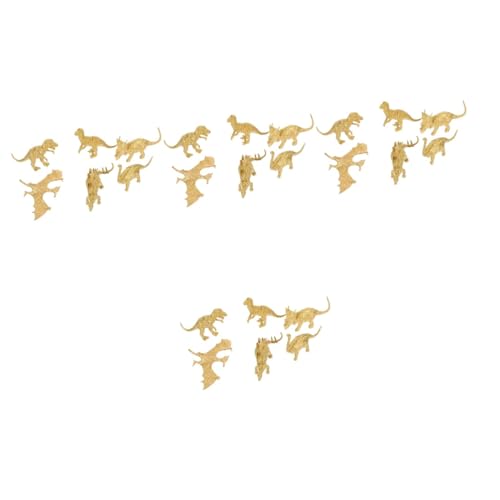 TOYANDONA 24 Stk goldenes Dinosauriermodell Goldene Dinosauriermodelle Dekorative Dinosaurierfiguren kleine Plastiktiere Massenspielzeug für Kinder Babyspielzeug Dekoration von TOYANDONA