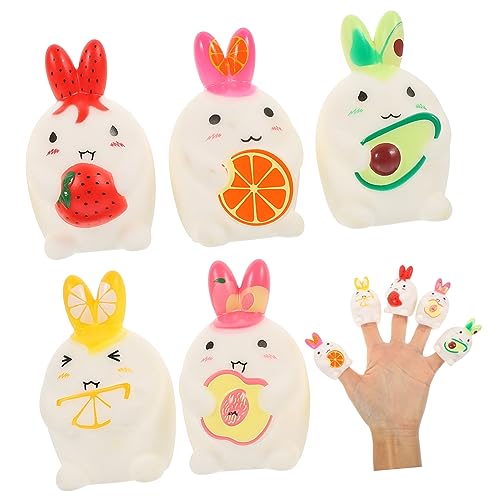 TOYANDONA 25 STK Kaninchen-fingerpuppe Entzückende Fingerpuppen Handpuppen Für Kinder Puppenspielzeug Zum Geschichtenerzählen Hasenpuppen Fingerpuppen in Hasenform Weiches Gummi von TOYANDONA