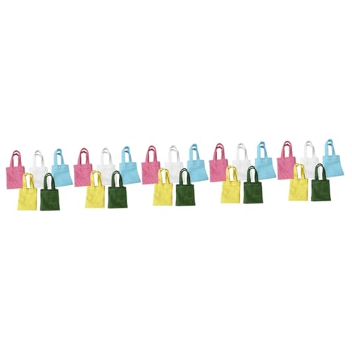 TOYANDONA 25 STK Mini Handgefertigte Canvas-Tasche Mini-puppenhandtasche Miniatur-Einkaufstasche Mini-einkaufstaschen Puppentasche Puppenhaus-skulptur Mini-Handtasche Mini-Taschen Segeltuch von TOYANDONA