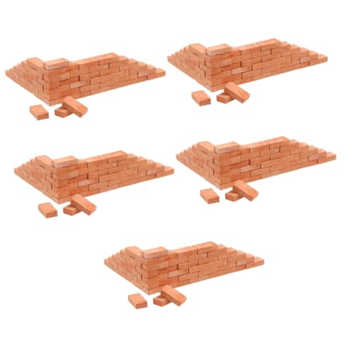 TOYANDONA 250 STK Simulierter Ziegel Spielzeugbausätze Mikro-puppenhaus Diorama-Steine Zement Künstliches para DIY-Ziegel Terrakotta-bausteine Mini-Fake-Ziegel Spielzeug Baukasten Ton Orange von TOYANDONA