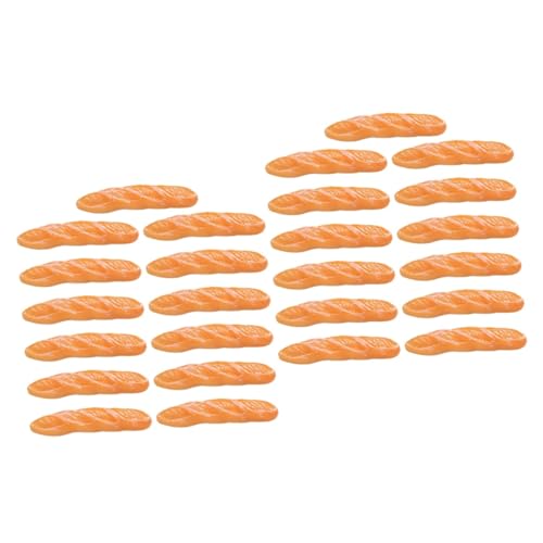 TOYANDONA 26 STK Nachgemachtes Langes Baguette Tu So, Als Würdest Brot Spielen Mini-frühstücksornament Falsches Brot Essen Im Puppenhaus Realistisches Französisches Dessert Kunstbrot Harz von TOYANDONA