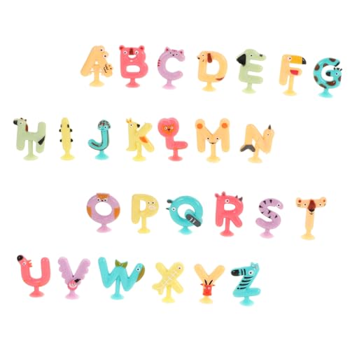 TOYANDONA Saugnapf Buchstaben Niedliche Tier Alphabet Saugnapf Spielzeuge Für Lernspielzeug Für Die Badewanne Und Frühe Bildung von TOYANDONA