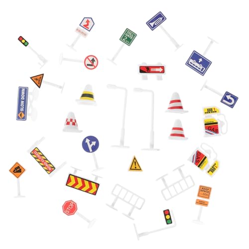 TOYANDONA 28 Stück Teiliges Verkehrsschild spielzeugset für Robustes Kunststoffmaterial Inklusive Mini ampeln und Straßenschildern Fördert Kreatives Lernen und Verkehrssicherheit TOYANDONA 28 Stück Teiliges Verkehrsschild spielzeugset für Robustes Kunststoffmaterial Inklusive Mini ampeln und Straßenschildern Fördert Kreatives Lernen und Verkehrssicherheit von TOYANDONA